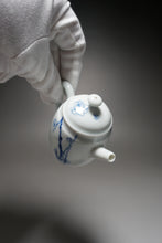 Load image into Gallery viewer, Qinghua Plum Blossoms Jingdezhen Fine Porcelain Teapot by Master KuangShi 青花匡石手绘高士壶-梅花 85ml
