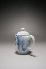 Load image into Gallery viewer, Qinghua Koi Jingdezhen Fine Porcelain Teapot by Master KuangShi 青花匡石手绘高士壶-锦鲤 85ml
