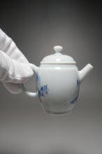 Load image into Gallery viewer, Qinghua Orchid Jingdezhen Fine Porcelain Teapot by Master KuangShi 青花匡石手绘高士壶-兰花 85ml
