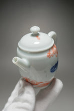 Load image into Gallery viewer, Qinghua Bird Jingdezhen Fine Porcelain Teapot by Master KuangShi 青花匡石手绘高士壶-乌鸦奇石 85ml

