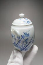 Load image into Gallery viewer, Qinghua Orchid Jingdezhen Fine Porcelain Teapot by Master KuangShi 青花匡石手绘高士壶-兰花 85ml
