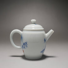 Load image into Gallery viewer, Qinghua Orchid Jingdezhen Fine Porcelain Teapot by Master KuangShi 青花匡石手绘高士壶-兰花 85ml
