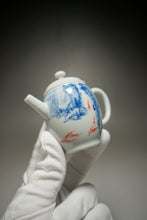 Load image into Gallery viewer, Qinghua Koi Jingdezhen Fine Porcelain Teapot by Master KuangShi 青花匡石手绘高士壶-锦鲤 85ml
