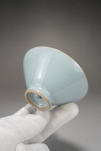 Load image into Gallery viewer, 85ml Azure Ruyao Douli Teacup 御青斗笠杯
