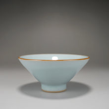 Load image into Gallery viewer, 85ml Azure Ruyao Douli Teacup 御青斗笠杯
