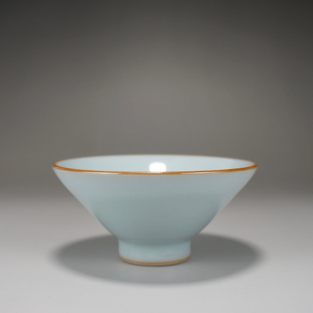 85ml Azure Ruyao Douli Teacup 御青斗笠杯