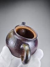 Load image into Gallery viewer, Wood Fired Elegant Nixing Teapot by Li Wenxin 李文新柴烧扁壶 90ml
