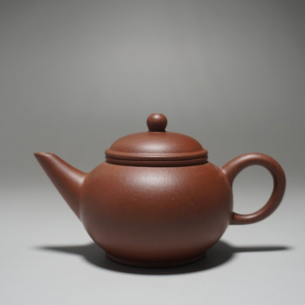 Small Red Dicaoqing Shuiping Yixing Teapot 红底槽青小水平壶 90ml