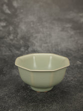 Load image into Gallery viewer, 90ml Renaissance Series Ruyao Octagon Teacup 汝窑复古釉八方杯
