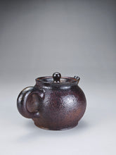 Load image into Gallery viewer, Wood Fired Elegant Nixing Teapot by Li Wenxin 李文新柴烧扁壶 90ml
