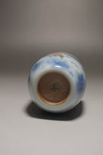 Load image into Gallery viewer, 90ml Qinghua Goldfish Moon White Ruyao Teacup 月白青花金鱼杯
