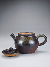 Load image into Gallery viewer, Wood Fired Elegant Nixing Teapot by Li Wenxin 李文新柴烧扁壶 90ml
