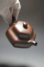 Load image into Gallery viewer, Wood Fired Lao Zini Hexagon Lianzi Yixing Teapot 柴烧老紫泥六方莲子 215ml
