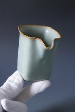 Load image into Gallery viewer, Square Ruyao Fair Cup by Shan Kilns 善窑汝窑公道杯
