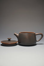 Load image into Gallery viewer, 130ml Dark Bian Hanwa Nixing Teapot by Li Wenxin 李文新坭兴扁汉瓦 (深）
