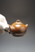 Load image into Gallery viewer, Wood Fired Ringlid Xishi Nixing Teapot by Li Wenxin 李文新柴烧坭兴壶 135ml
