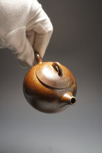 Load image into Gallery viewer, Wood Fired Ringlid Xishi Nixing Teapot by Li Wenxin 李文新柴烧坭兴壶 135ml
