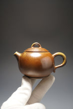 Load image into Gallery viewer, Wood Fired Ringlid Xishi Nixing Teapot by Li Wenxin 李文新柴烧坭兴壶 135ml
