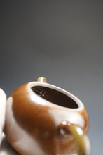 Load image into Gallery viewer, Wood Fired Ringlid Xishi Nixing Teapot by Li Wenxin 李文新柴烧坭兴壶 135ml
