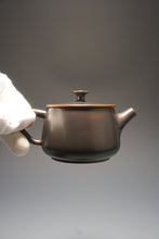 Load image into Gallery viewer, 130ml Dark Bian Hanwa Nixing Teapot by Li Wenxin 李文新坭兴扁汉瓦 (深）
