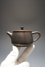 Load image into Gallery viewer, 130ml Dark Bian Hanwa Nixing Teapot by Li Wenxin 李文新坭兴扁汉瓦 (深）
