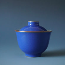 Load image into Gallery viewer, Blue Ruyao Gaiwan by KengKou Studio 坑口烧汝窑霁蓝盖碗
