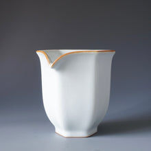 Load image into Gallery viewer, Moon White Ruyao Hexagon Fair Cup by Shan Kilns 善窑月白汝窑六角公道杯 240ml
