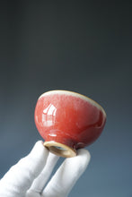 Load image into Gallery viewer, Red Ruyao Chicken Heart Teacup Style 1 by Shan Kilns 善窑汝窑霁红鸡心杯 105ml
