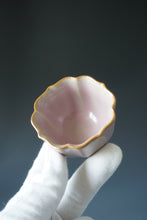 Load image into Gallery viewer, 75ml Pink Ruyao Lobed Teacup by Shan Kilns 善窑粉红汝窑杯
