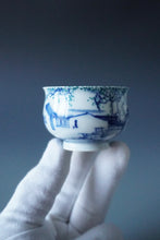 Load image into Gallery viewer, 75ml Qinghua Hometown Jingdezhen Porcelain Teacup by KuangShi 青花匡石手绘故乡杯
