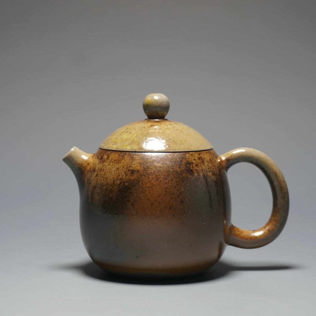 Wood Fired Dragon Egg Nixing Teapot by Li Wenxin 李文新柴烧坭兴龙