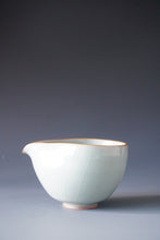 Load image into Gallery viewer, Wide Magnolia Azure Ruyao Fair Cup by Shan Kilns 善窑汝窑天青公道杯 160ml
