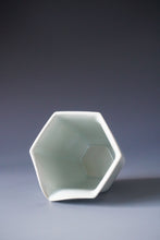 Load image into Gallery viewer, Moon White Ruyao Hexagon Fair Cup by Shan Kilns 善窑月白汝窑六角公道杯 230ml
