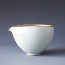 Load image into Gallery viewer, Wide Magnolia Azure Ruyao Fair Cup by Shan Kilns 善窑汝窑天青公道杯 190ml
