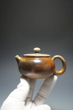 Load image into Gallery viewer, Wood Fired Bianhu Nixing Teapot by Li Wenxin 李文新柴烧坭兴扁壶 145ml
