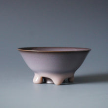 Load image into Gallery viewer, 100ml Dripping Smoky Ruyao Teacup by KengKou Studio 坑口烧汝窑烟紫流釉杯
