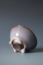 Load image into Gallery viewer, 100ml Dripping Smoky Ruyao Teacup by KengKou Studio 坑口烧汝窑烟紫流釉杯
