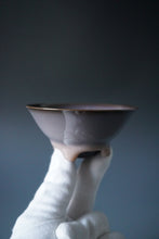 Load image into Gallery viewer, 100ml Dripping Smoky Ruyao Teacup by KengKou Studio 坑口烧汝窑烟紫流釉杯
