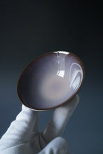 Load image into Gallery viewer, 100ml Dripping Smoky Ruyao Teacup by KengKou Studio 坑口烧汝窑烟紫流釉杯
