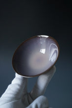 Load image into Gallery viewer, 100ml Dripping Smoky Ruyao Teacup by KengKou Studio 坑口烧汝窑烟紫流釉杯
