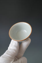 Load image into Gallery viewer, 60ml Shan Kilns Dripping Moon White Ruyao Teacup no.2 善窑汝窑月白流釉杯
