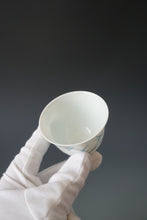 Load image into Gallery viewer, Wood Fired Doucai Bamboo and Stone Jingdezhen Porcelain Teacup 柴窑斗彩石竹杯 90ml
