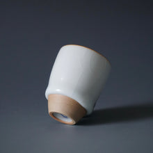 Load image into Gallery viewer, 55ml Shan Kilns Dripping Moon White Ruyao Tall Teacup 善窑汝窑月白流釉杯
