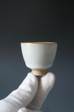 Load image into Gallery viewer, 65ml Shan Kilns Dripping Moon White Ruyao Teacup 善窑汝窑月白流釉杯
