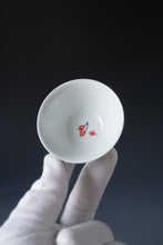 Load image into Gallery viewer, 50ml Qinghua Cherries Porcelain Teacup by KuangShi 青花匡石樱桃芭蕉杯
