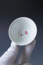 Load image into Gallery viewer, 60ml Qinghua Fan and Teapot Porcelain Teacup by KuangShi 青花匡石手绘消暑莲子杯
