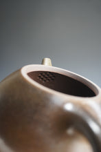 Load image into Gallery viewer, Wood Fired Lao Zini from Huanglong Shan No.5 Mine Manpiao Yixing Teapot 柴烧老紫泥满瓢 430ml

