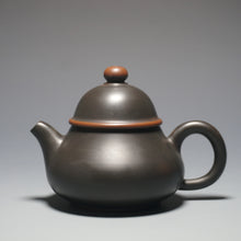 Load image into Gallery viewer, 115ml Dark Grey Puffy Lid Pear Nixing Teapot by Li Wenxin 李文新泥兴梨形 (深）
