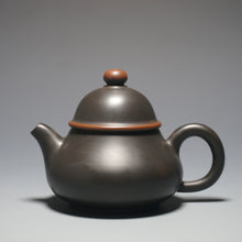 Load image into Gallery viewer, 115ml Dark Grey Puffy Lid Pear Nixing Teapot by Li Wenxin 李文新泥兴梨形 (深）
