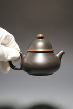 Load image into Gallery viewer, 115ml Dark Grey Puffy Lid Pear Nixing Teapot by Li Wenxin 李文新泥兴梨形 (深）
